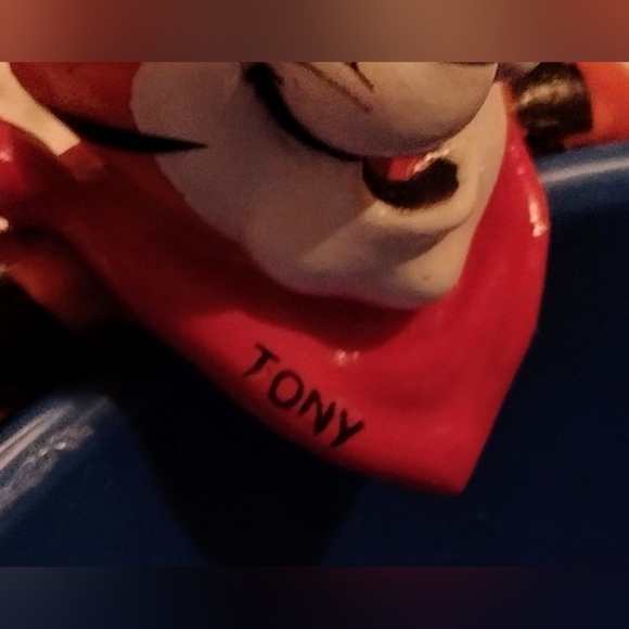 Kellogg's Tony the Tiger Blue Cereal Bowl 2000  Y2K Vintage Plastic - Picture 7 of 8